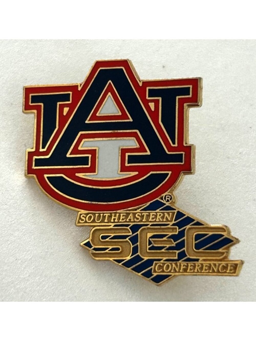 Auburn University SEC Conference Lapel Pin Logo Enamel Amico